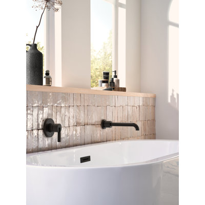 Moen Cia Single Handle Wall Mount Tub Filler High Flow Tub Faucet With 10" Spout Reach