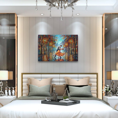 Tableau mural en métal « Robe orange - Le plongeon », 91,4 cm x 61 cm
