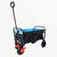 Mini Folding Wagon Garden Shopping Beach Cart (Black+Blue+Brake)
