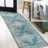 Regis Bohemian Medallion Machine-Washable Teal/Cream Rug-1959721770
