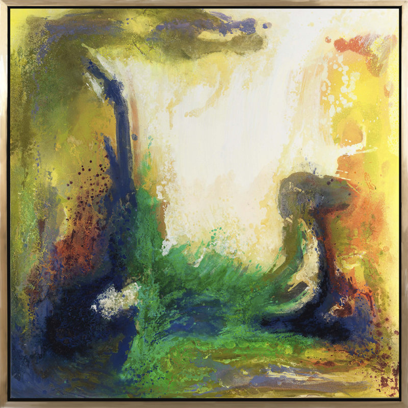 «I Wanted To Go There», peinture sur toile à cadre flottant