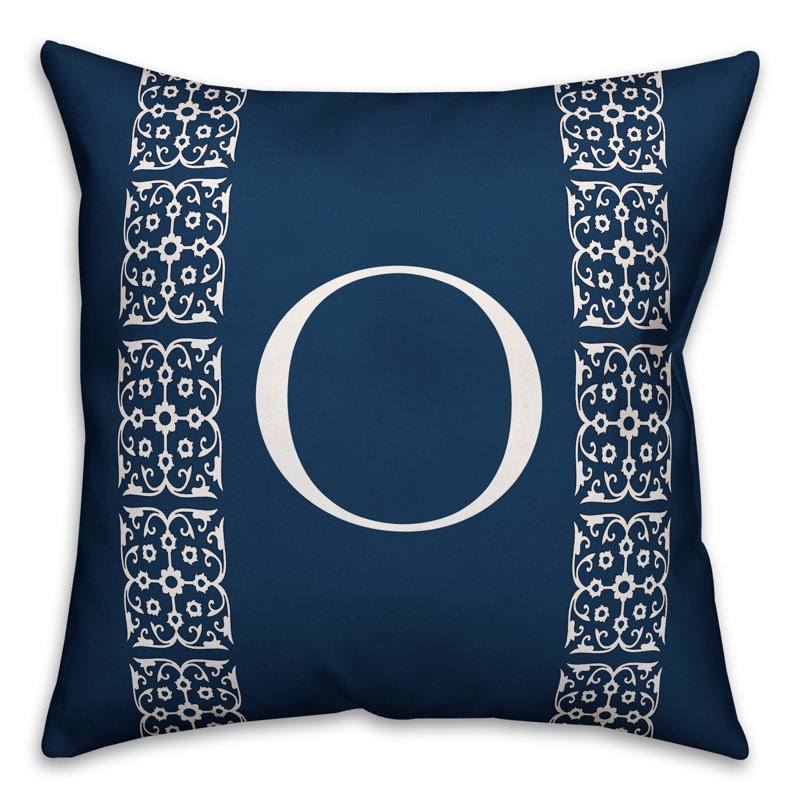 Reversible Throw Pillow, O