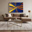 «Hard Edge 3», art mural sur toile bleue-1657737870