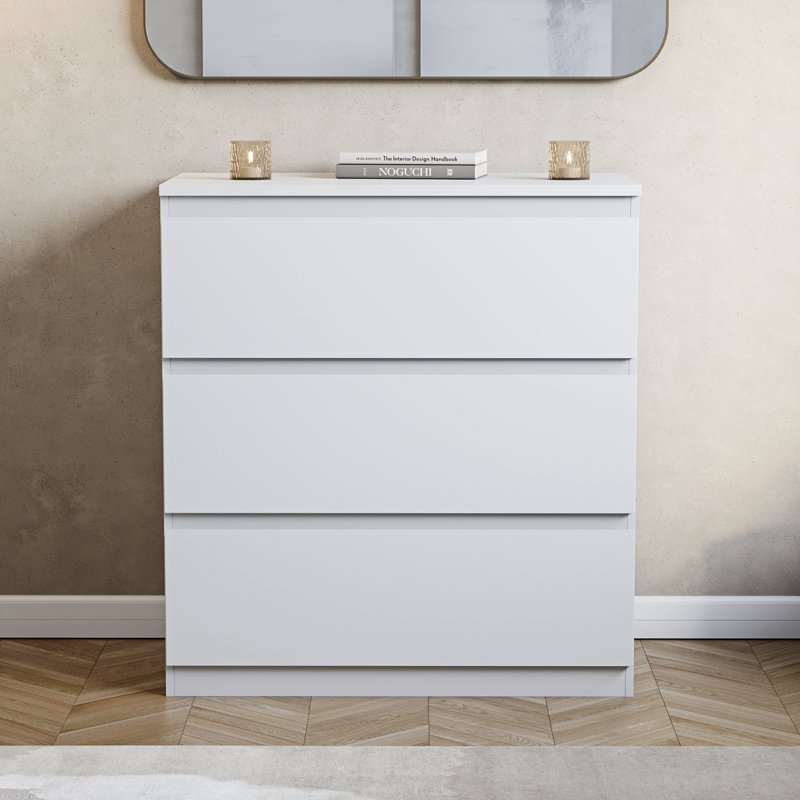 Cunha 70cm W 3 - Drawer Chest of Drawers, White