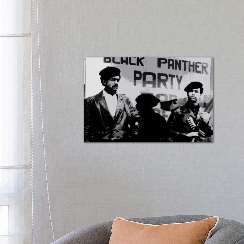Black Panther Party - impression d'art graphique, H 18 po x l 26 po x P 1,5 po, Toile tendue