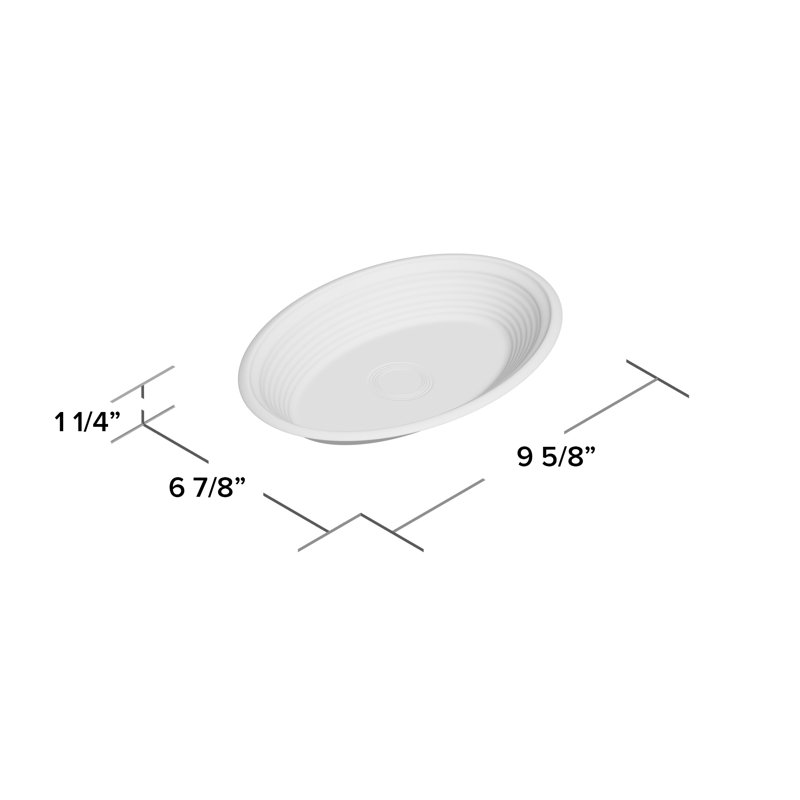 Plat de service ovale Fiesta Serveware, Prairie, H 1,25 po x l 6,88 po x L 9,63 po