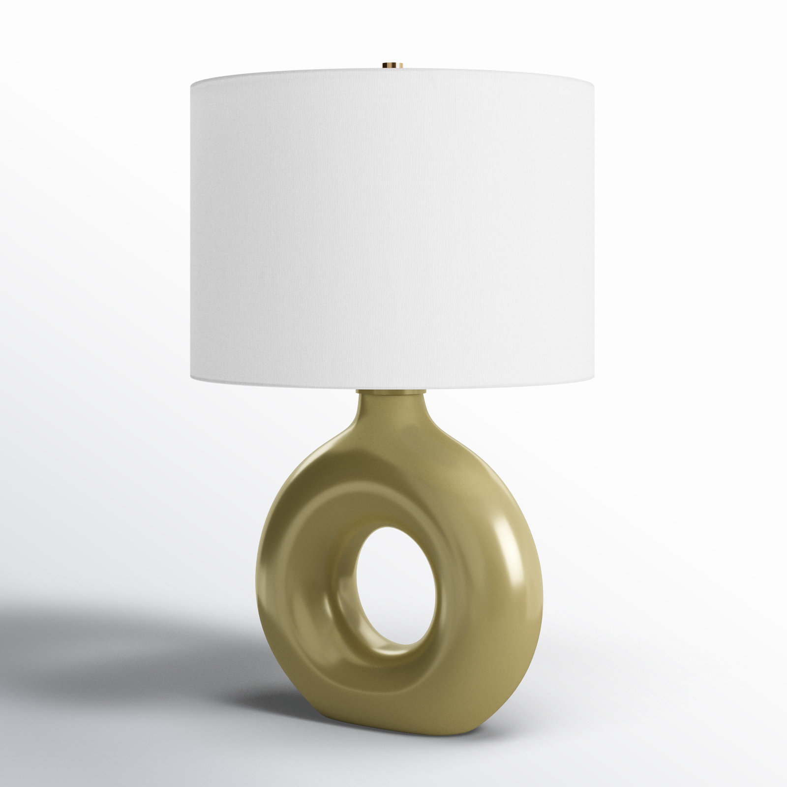 Roumel Ceramic Table Lamp, Green
