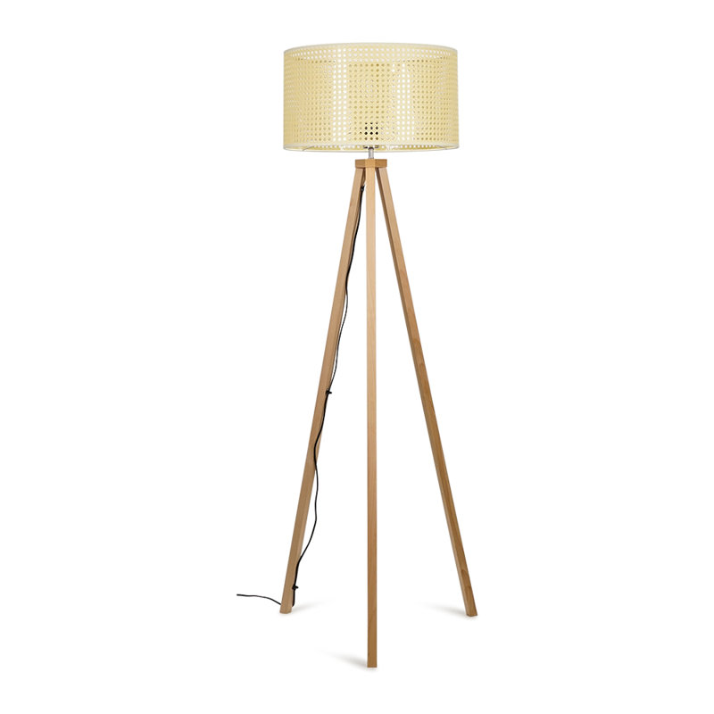 Alila 149cm Black Tripod Floor Lamp, Yes, Brown