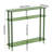 Acrylic Console Table Narrow, 3 Tier Long Entryway Table With Storage, Mid-century Modern Sofa Table For Living Room, Hallway (Green, 39.4“×9.4”×35.4“)-1995206978
