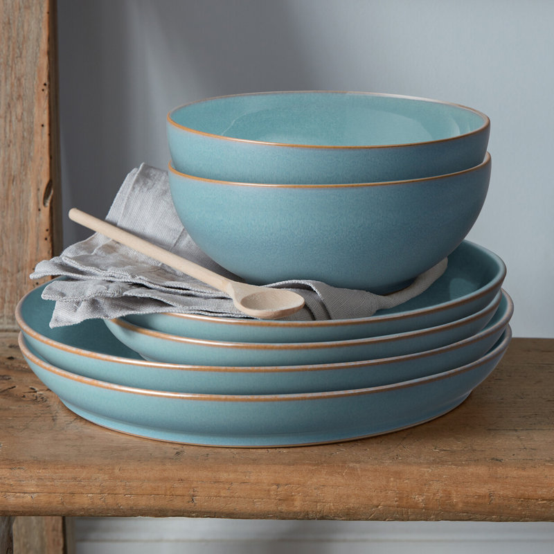 Denby Azure Coupe Dinner Plates