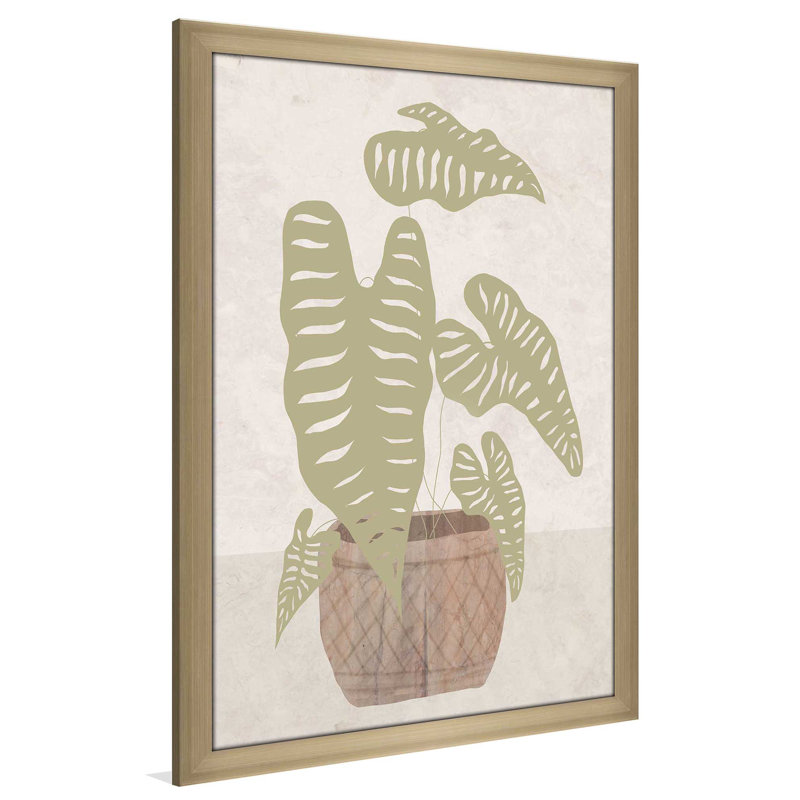 " Potted Still Life I " by Daniela Santiago Painting Print, 21.5" W x 27.5" H, Gold Framed