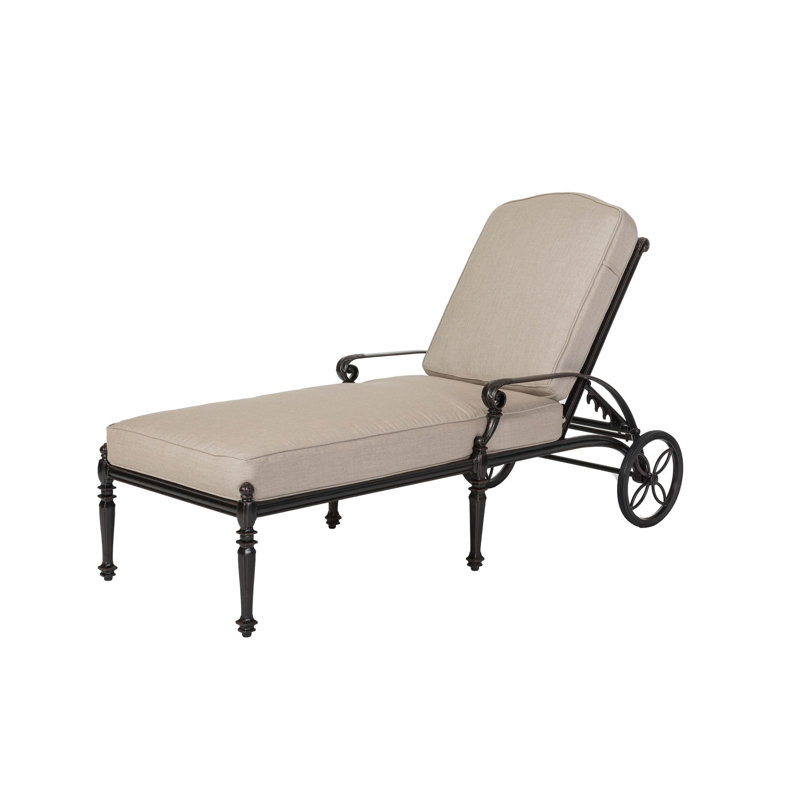 Bella Vista Chaise Lounge with Sunbrella Cushions, Midnight Gold, Bessemer