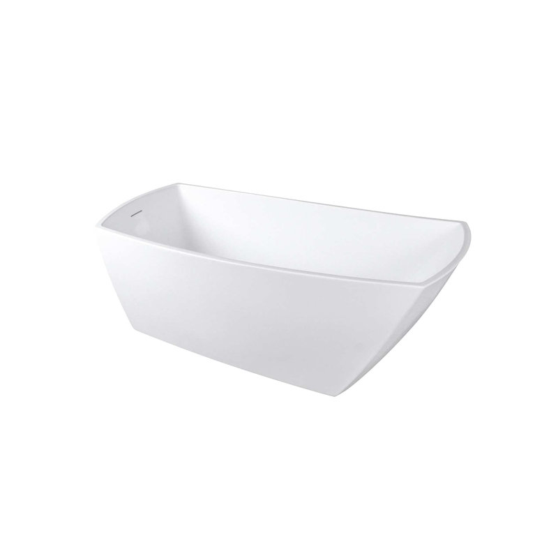Brock 67" x 31" Freestanding Soaking Acrylic Bathtub, Chrome