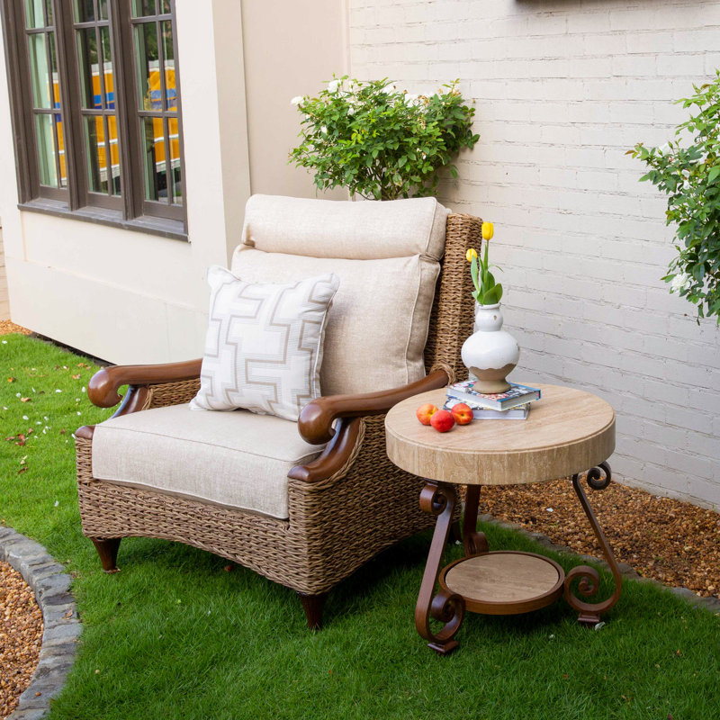 Brookside Outdoor Lounge Chair, Nurture Pebble