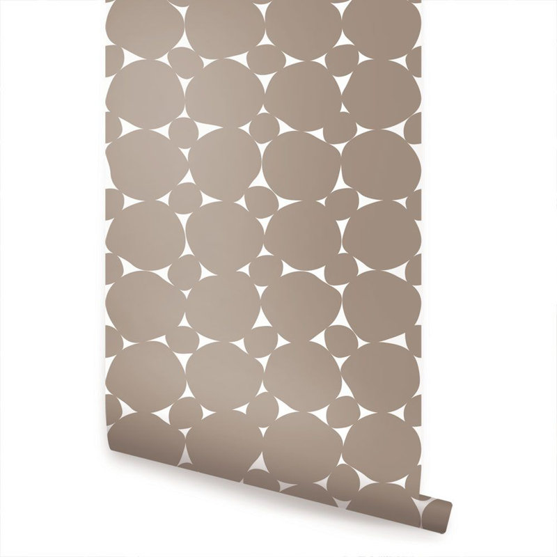 Carreau de papier peint à peler et coller Vercher, gris, L 2 pi x H 18 pi