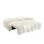 Canapé-lit 90,2 po 3-en-1 à 4 places avec rangement et siège en tissu, beige / blanc-30449846