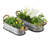 Farmhouse Metal Oval Planters For Indoor Plants, Herb Box Galvanized Tub Planter Set Of 2