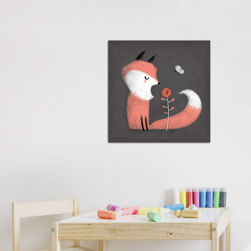 «Pink Fox» par Terry Runyan - impression, Toile tendue, Aucun mat, H 48 po x l 48 po x 1,5 po