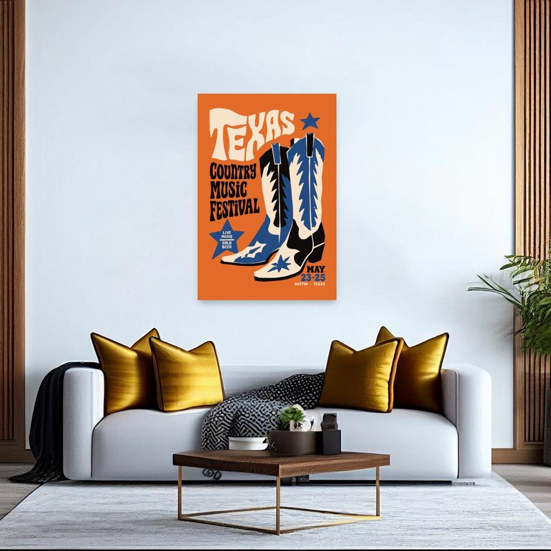 G89D Bold Retro Rustic Wall Art Print 1 Piece Wrapped Canvas Wall Art, 152.4cm H x 101.6cm W