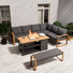 Arunas 8- Person Multi Purpose Corner Set With Stove Table