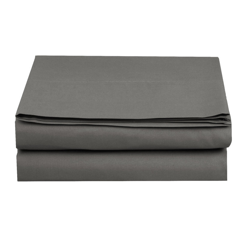 Drap en microfibre et percale, gris, Très grand