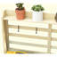 Table de rempotage d'extérieur avec étagères de rangement, forme classique en « X », pieds en caoutchouc stables, bois naturel, 112 cm L x 47 cm l x 146 cm H, charge maximale 75 kg, table de jardinage de table, grande surface plane.
