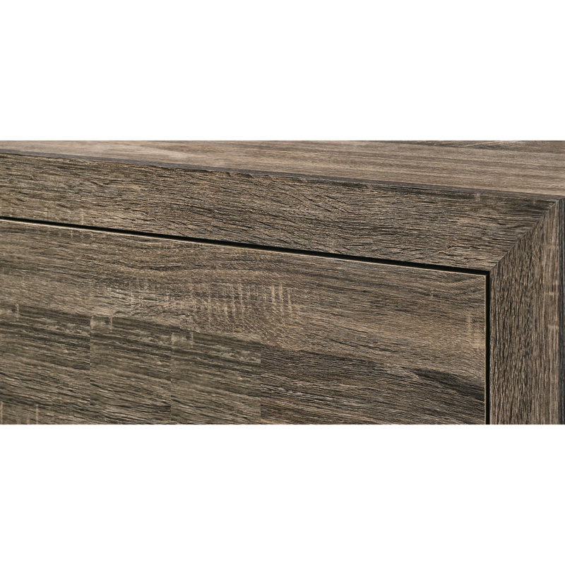Très grand lit attrayant au fini gris, option de panneau de chambre à coucher en bois moderne, Très grand lit, Gris