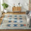 Sundance Mesa Canyon Ikat Blue Wool Hand Crafted Area Rug-1618309425
