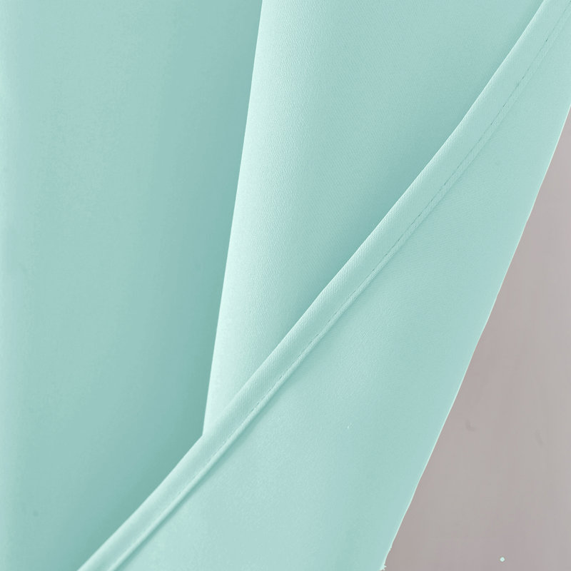 Fitnat 100% Blackout Window Curtain Panel, 52" W x 95" L, Aqua