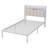 Full over Twin Metal Bunk Bed with Desk, Bookshelves, LED Light & Charging Station, Detachable,White-1884671301