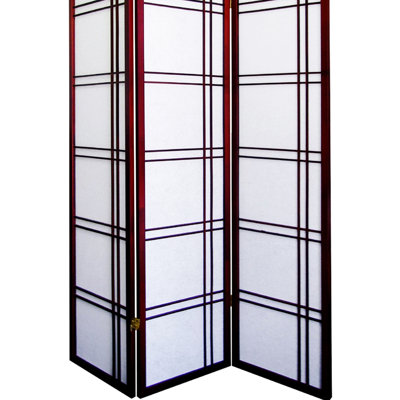 70" High "" 3 Screen In Cherry Finish - Pine, Hinged For Space Flexibility, Modern Room Partition Article With Color Pine Wood, Foldable Saving, Stylish Interior Decoration