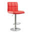 Ensemble de 2 tabourets de bar réglables et réglables en similicuir pivotant pour plus de confort et de style-1271588144