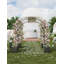 Lit de jardin surélevé avec arche en treillis - Boîte à fleurs surélevée pour fleurs et vignes | Structure en métal antirouille, assemblage facile | pour mariage Garden Party, jardinage, support d'escalade pour patio-2083365446