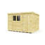 11ft x 8ft Pent Shed - Single Door with Windows