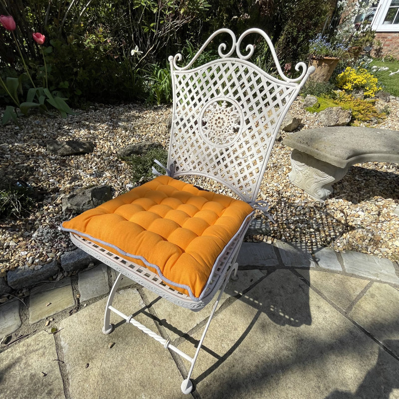 Garden Seat Cushion, Orange