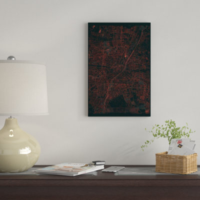 «Munich Infrared Urban Blueprint Map», reproduction d'impression sur toile