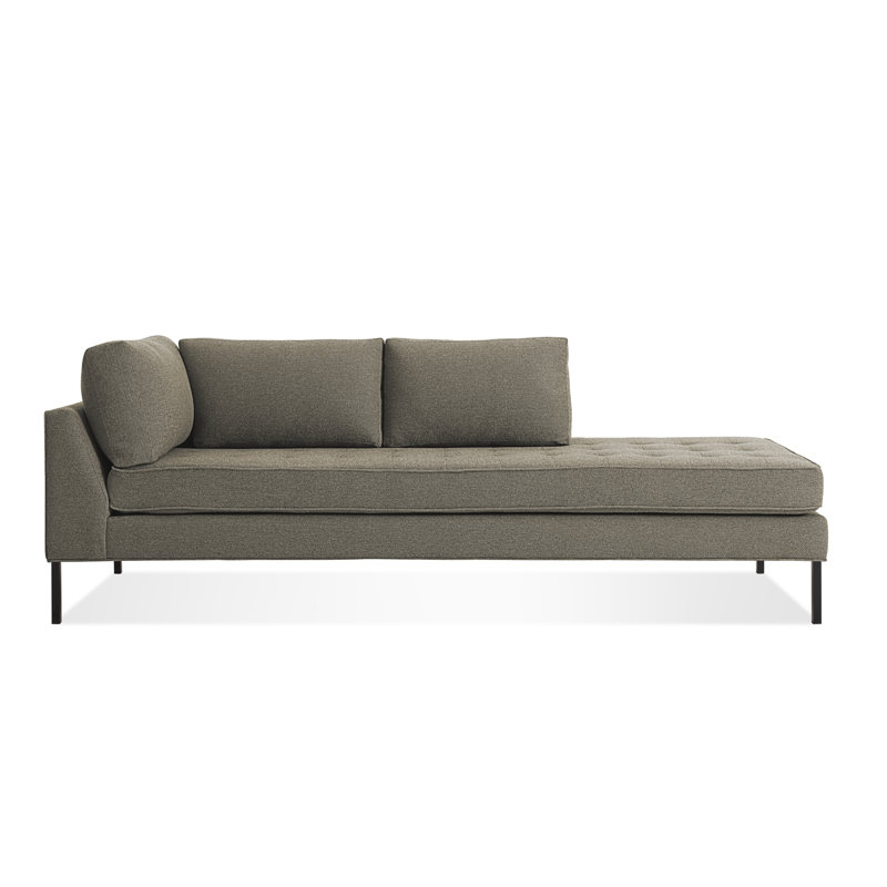 Paramount Chaise Lounge, Sanford Ceramic Crossweave, Metal, Left Hand Facing