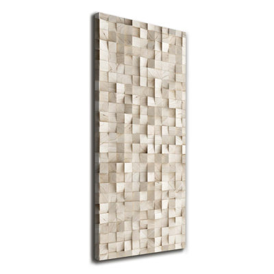 Wooden Cubes - Wrapped Canvas Print