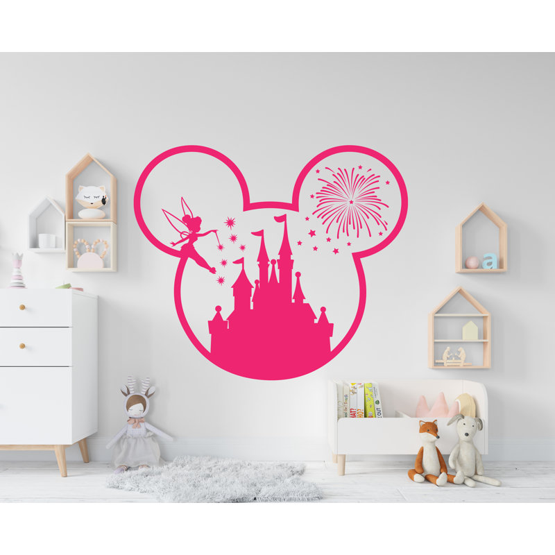 Tête de lit autocollant Big Castle, H 20 po x l 17 po, Rose pastel