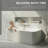 67" Rectangular Back To Wall Freestanding Soaking Solid Surface Bathtub, Matte White Stone Resin Bath Tub With Overflow & Pop-up Drain For Bathroom-126645381