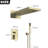 High-End Modern Luxury 3-Function Shower Faucet Set, Complete Shower System with 22" x 9" Waterfall & Rainfall Shower Head, Handheld Shower and Pressure Balancing Valve-85121179