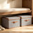 2 PCS Storage Bins with Lids, Collapsible Closet Organizer Container, Fabric Organizer Box with Handles, Decorative Storage Boxes with Lids for Organizing Clothes, Books, File,-570443008-570443014