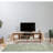 Scandinavian TV Stand, Sonoma Oak, 55.1 x 19.7 x 15.7 inches | 100% Melamine Coated Particle Board, 0.7 inches Thick | Hornbeam Legs, UV Coating, Wall-Mountable, Multiple Shelves for Extra Storage, Stylish & Functional Design