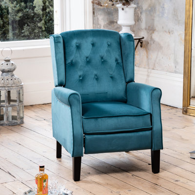 Ailith 70cm Wide Velvet Wing Chair Recliner