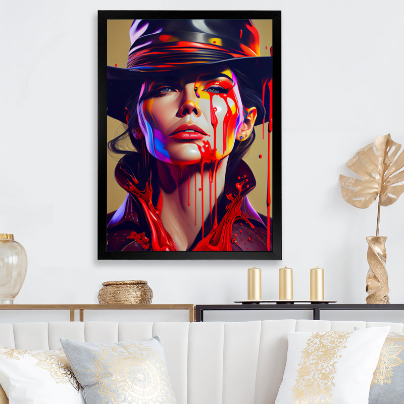 «Femelle Criminel Mastermind VII», impression sur toile, H 40 po x l 30 po x P 1,5 po, Cadre photo noir