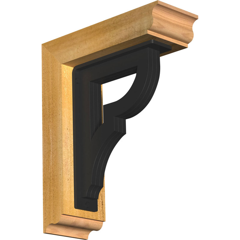 Support de fer triple Bradford, H 14 po x P 11 1/2 po, Cèdre rouge de l'Ouest l 4 po x T 2 po (sciage br