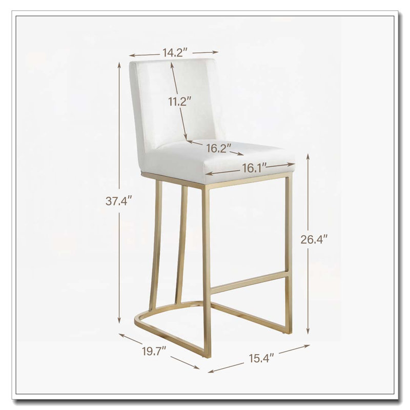 Tabouret 26 "à hauteur de comptoir avec dossier, Noir
