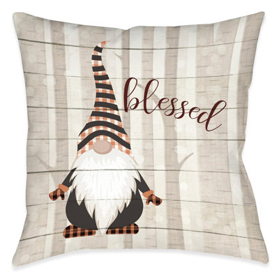 Blessed Gnome Reversible Throw Pillow