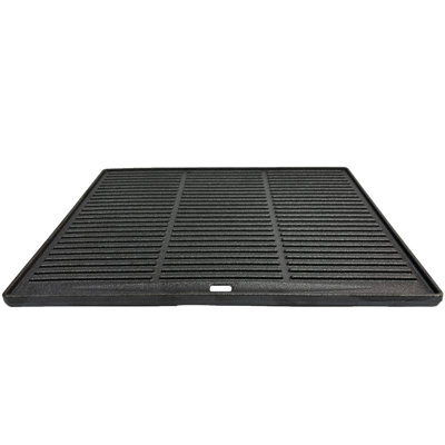 Accessoire de cuisine extérieure - Outil barbecue, poêle à frire en fonte, barbecue et housse de protection contre la pluie, tous les types de gril, 13,6 x 17,5 po, de qualité alimentaire, équilibre thermique pour la cuisson du steak, hommes
