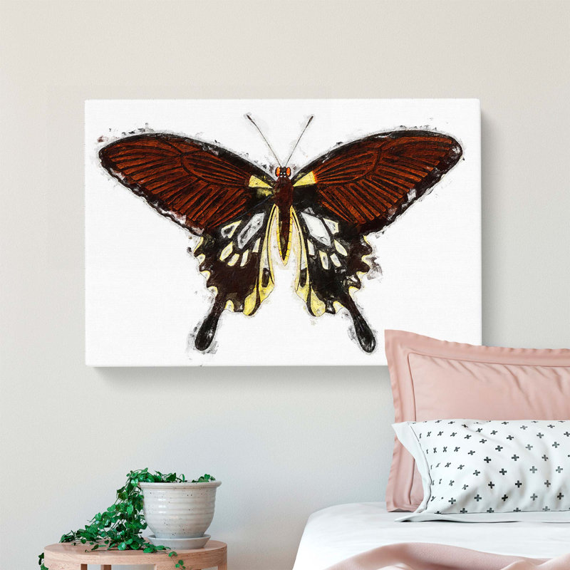 Black Butterfly by George Shaw - Wrapped Canvas, 40cm H x 60cm W x 3cm D